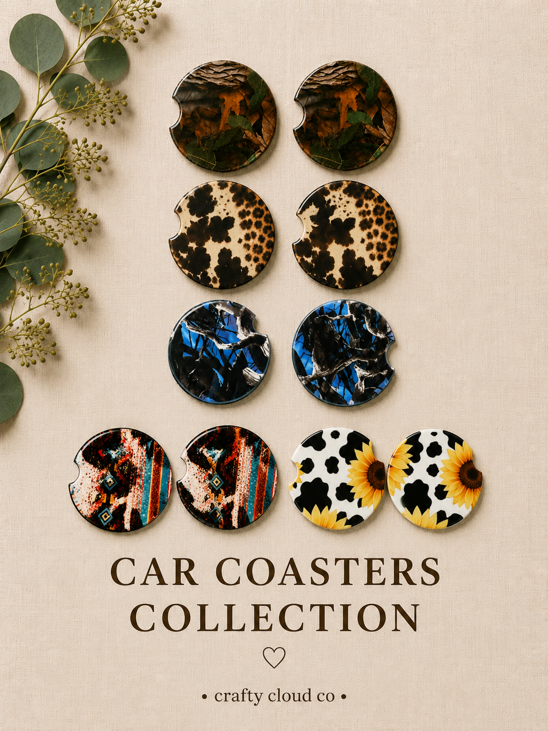 Ceramic Car Coasters