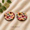 Sunflower & Butterfly Car Coaster Set