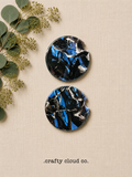 Blue Camo Trees Ceramic Car Coaster Set