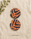 Tiger Stripe Rubber Car Coaster Set