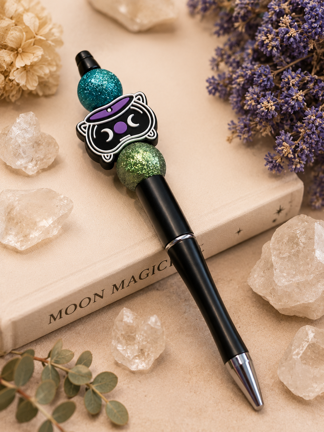 Moon Magic Cauldron Beaded Pen