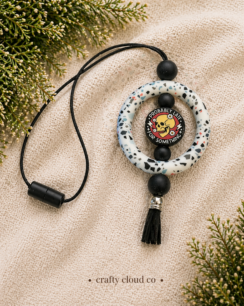 “Your Problem With Me” Car Charm 💅✨- Black beads