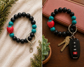 Strawberry Beaded Wristlet