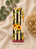 Sunflower Stripe Metal Bookmark