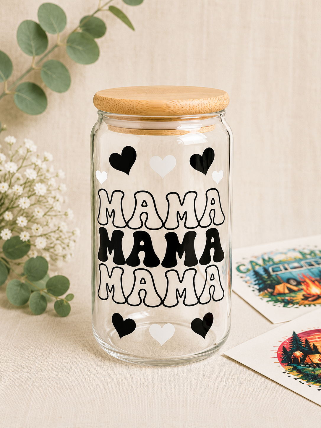 Mama Mama Mama Glass Can Cup