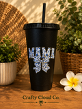Black & Blue Mama Bow Tumbler