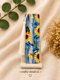 Sunflowers & Blue Roses Bookmark