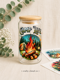 Camp Life Campfire Glass Can Cup