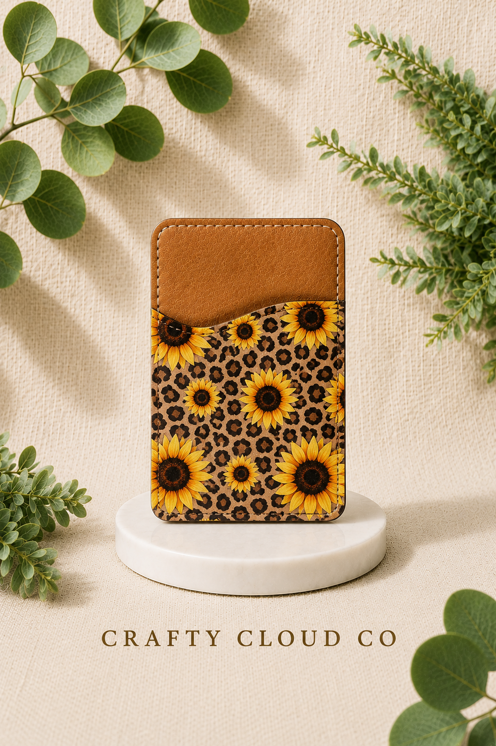Leopard Sunflower Phone Wallet