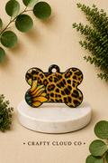 Leopard Sunflower Dog Tag