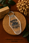 Books & Coffee Motel Keychain