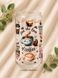 For the Love of Coffee Glass Cup