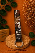 Cowhide & Leopard Wristlet