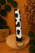 B&W Cowprint Wristlet