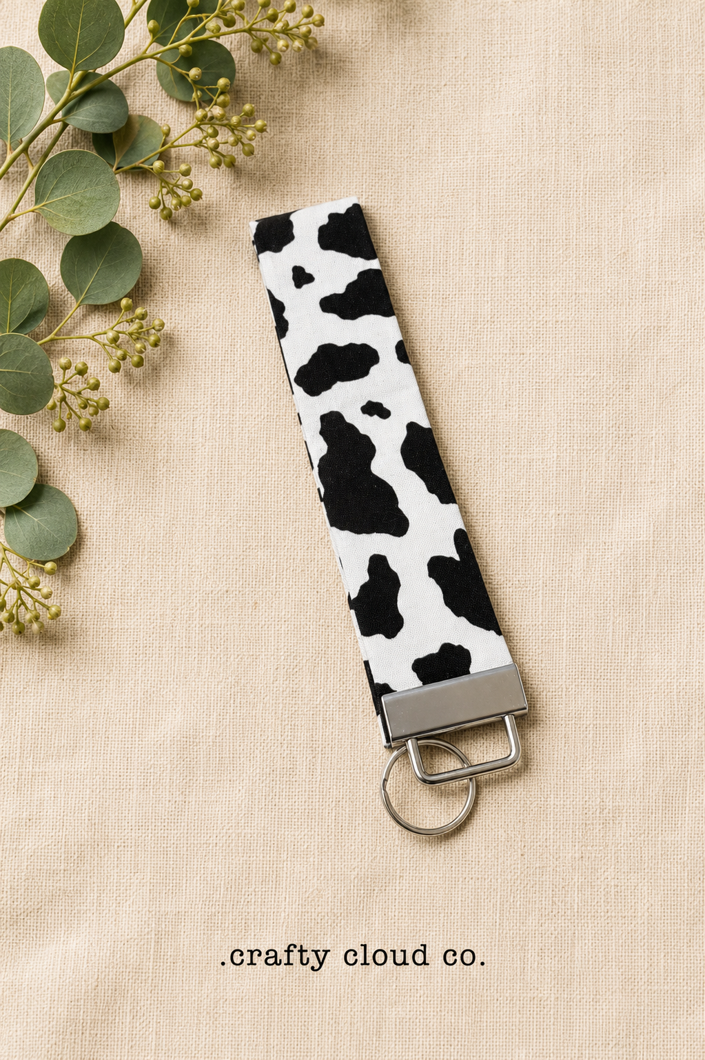 Cow Print Wristlet