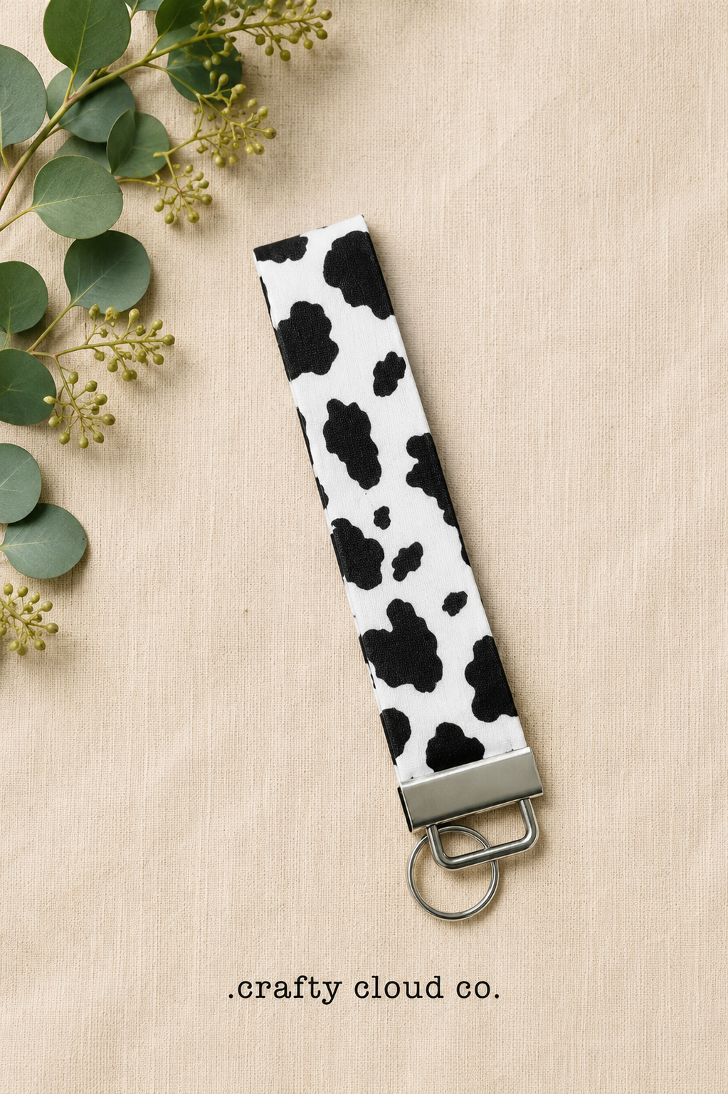 Cow Print Wristlet