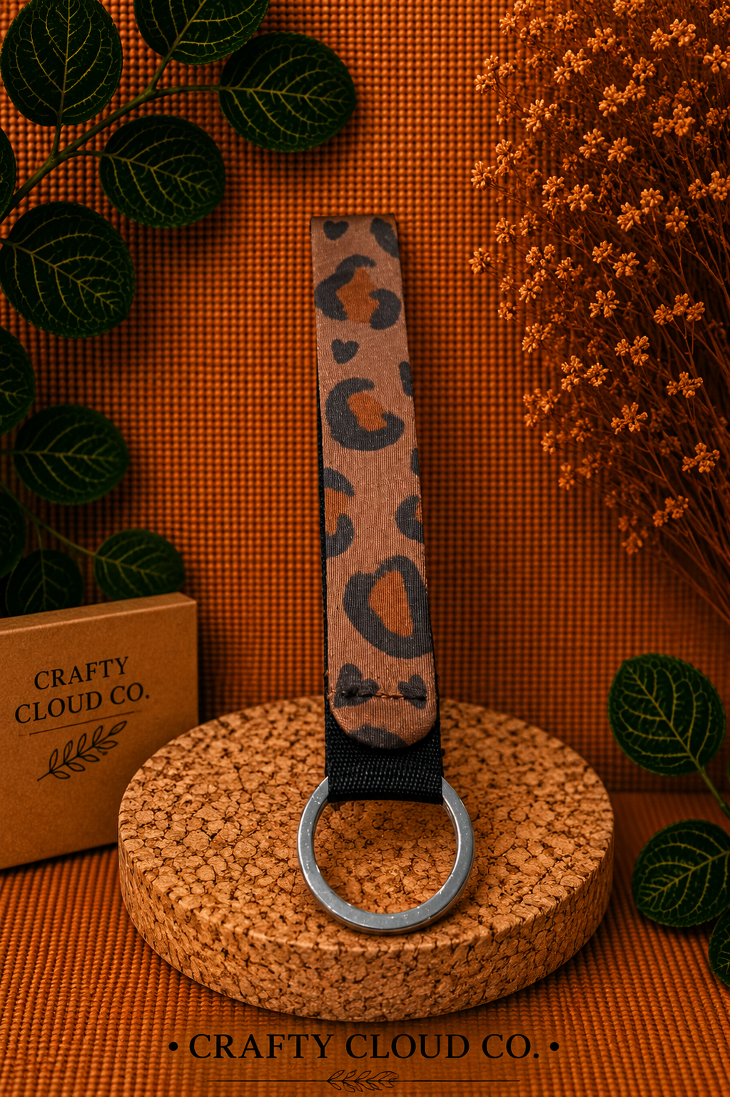 Dark Leopard Wristlet