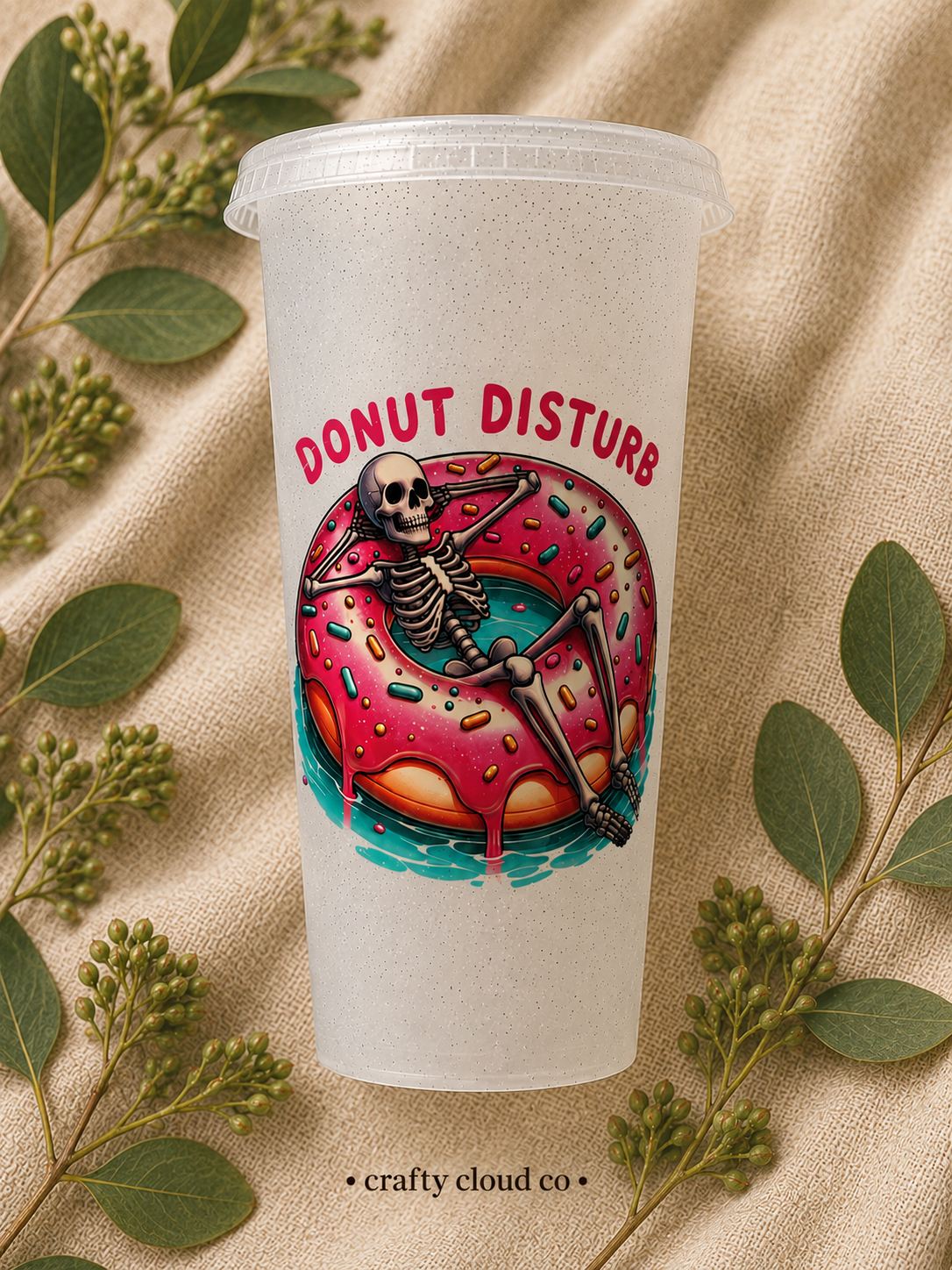 Donut Disturb Glitter Tumbler