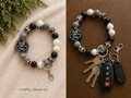 Faith Over Fear Beaded Wristlet Keychain