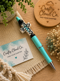 Floral Cross Beaded Pen
