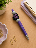 Fueled by Coffee Beaded Pen