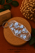 Blue Rose Glitter Motel Keychain