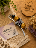 Midnight Butterfly Beaded Bookmark