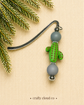 Cactus Beaded Bookmark-Gray