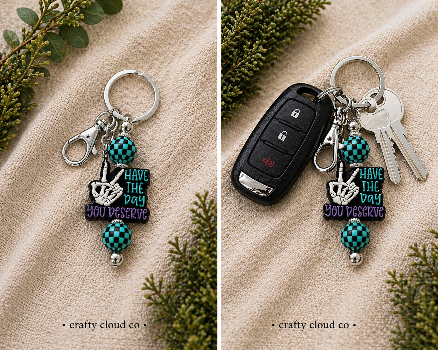 Have The Day You Deserve Keychain