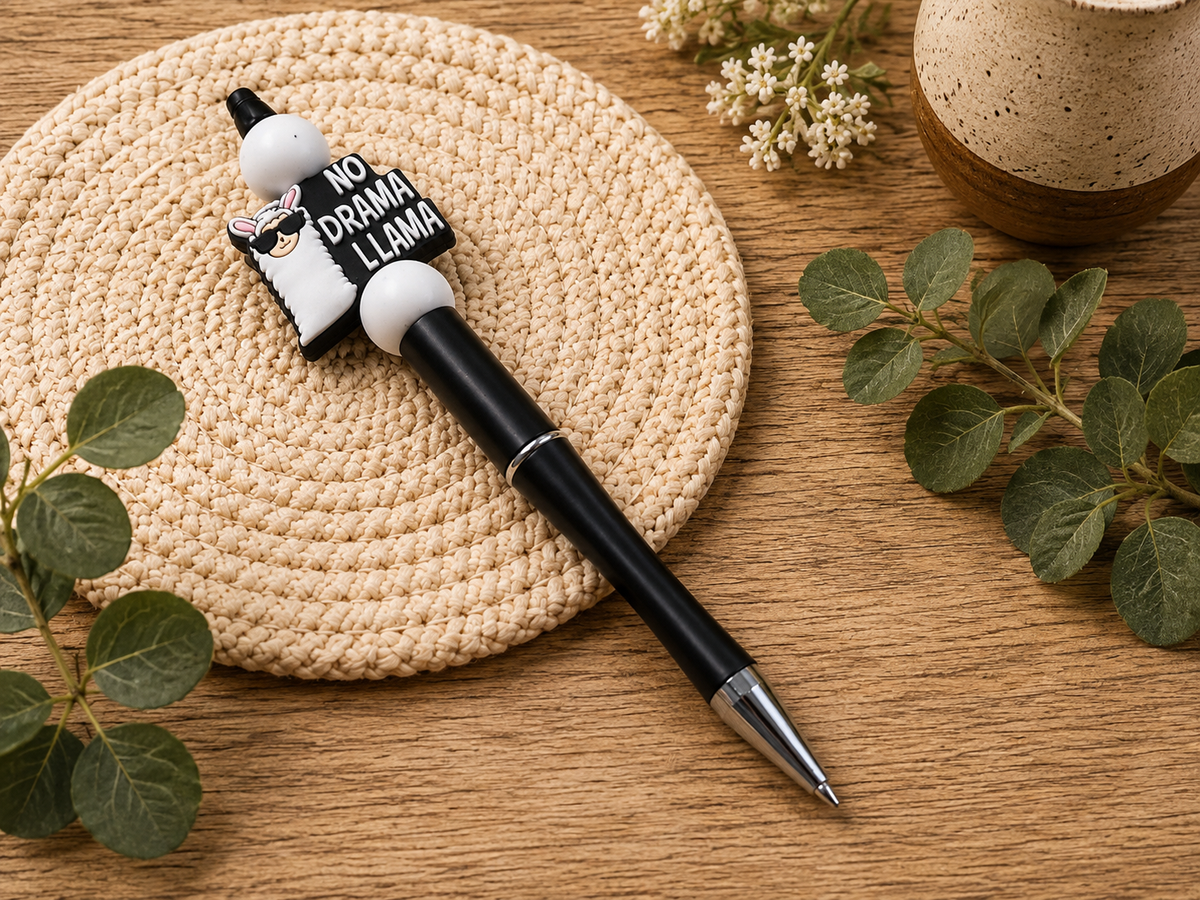 No Drama Llama Beaded Pen