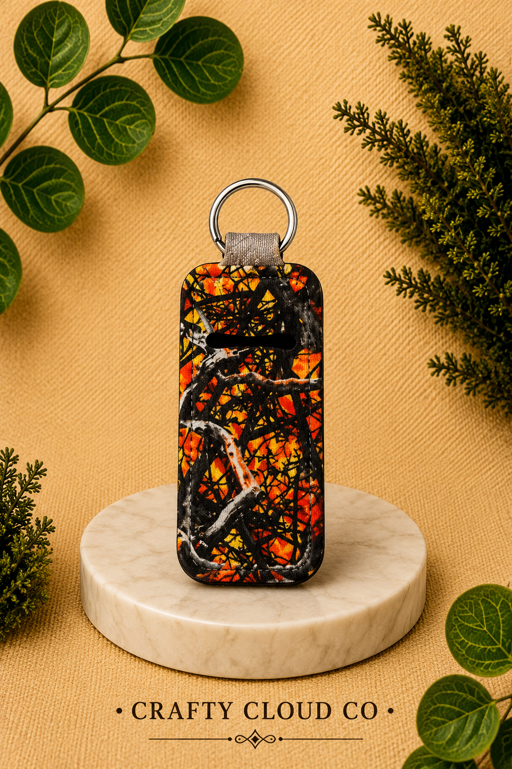 Blaze Orange Camo Chapstick Holder