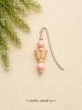 Blush Butterfly Beaded Bookmark