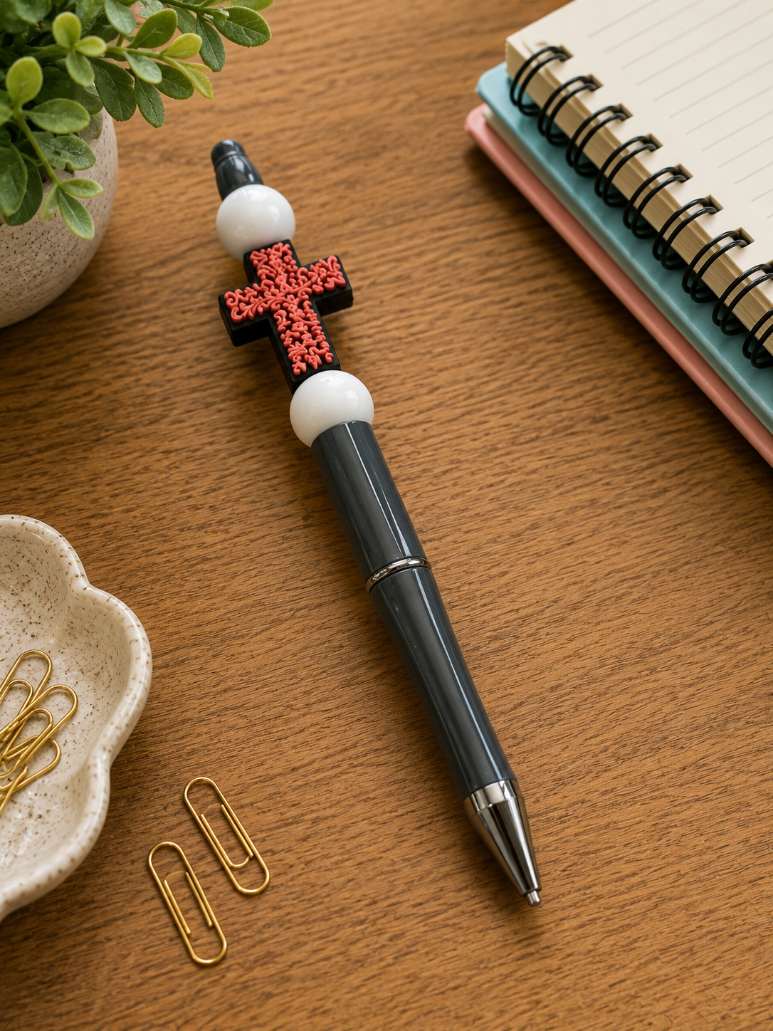 Faith Cross Beaded Pen