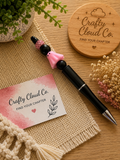 Pretty in Pink Ghost Beaded Pen