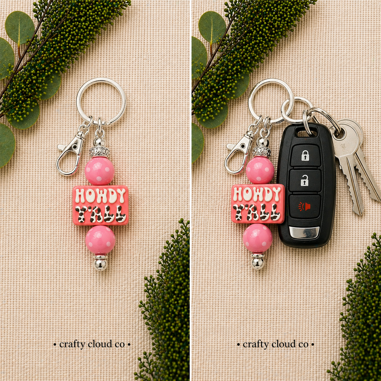 Howdy Y’all Western Keychain