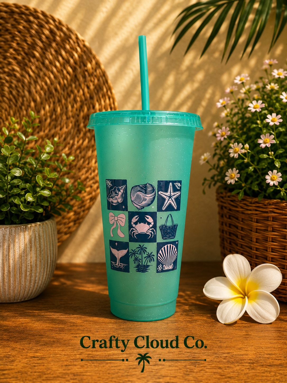 Pink & Blue Sea Tumbler