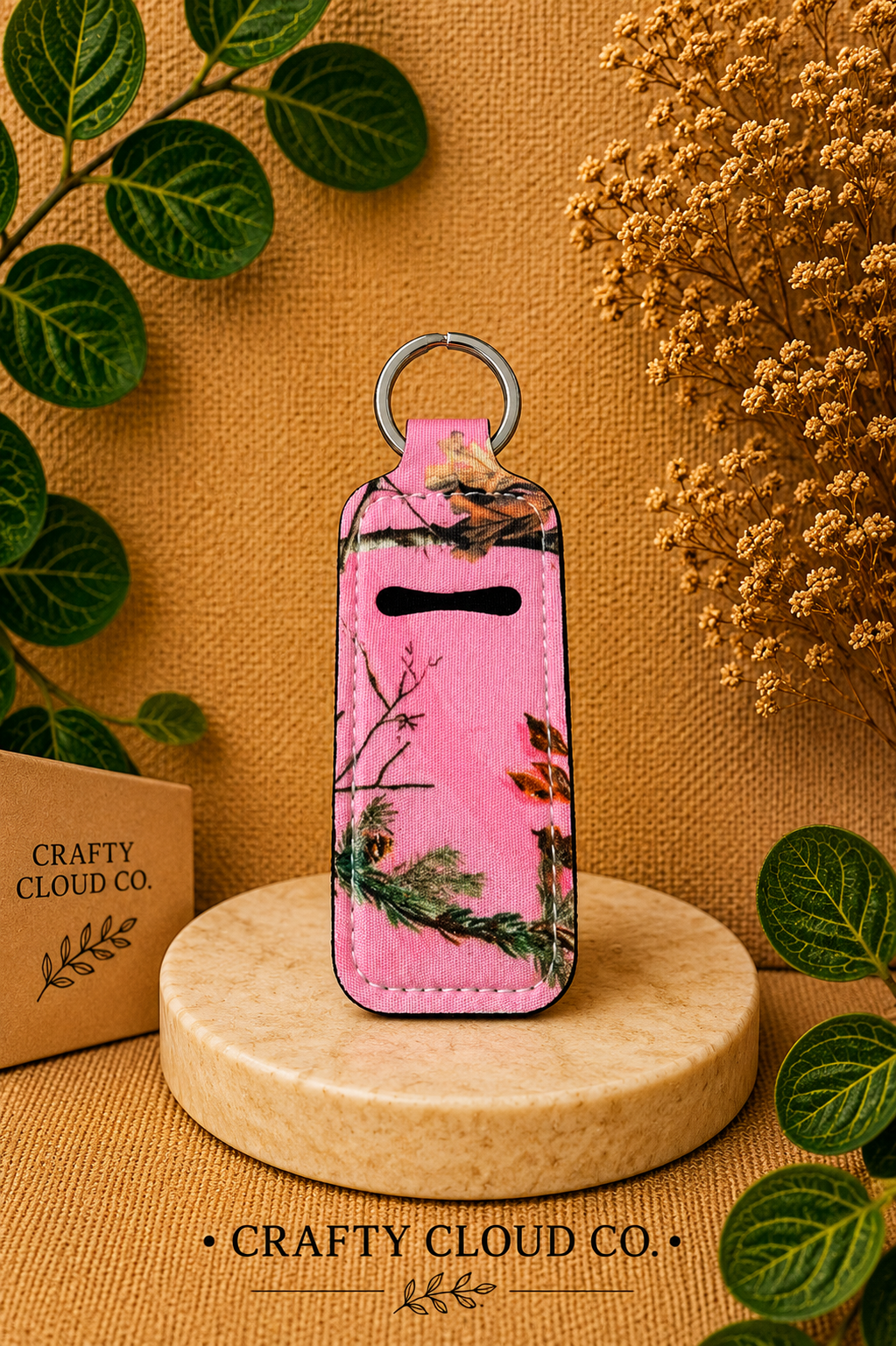 Pink Camo Chapstick Holder