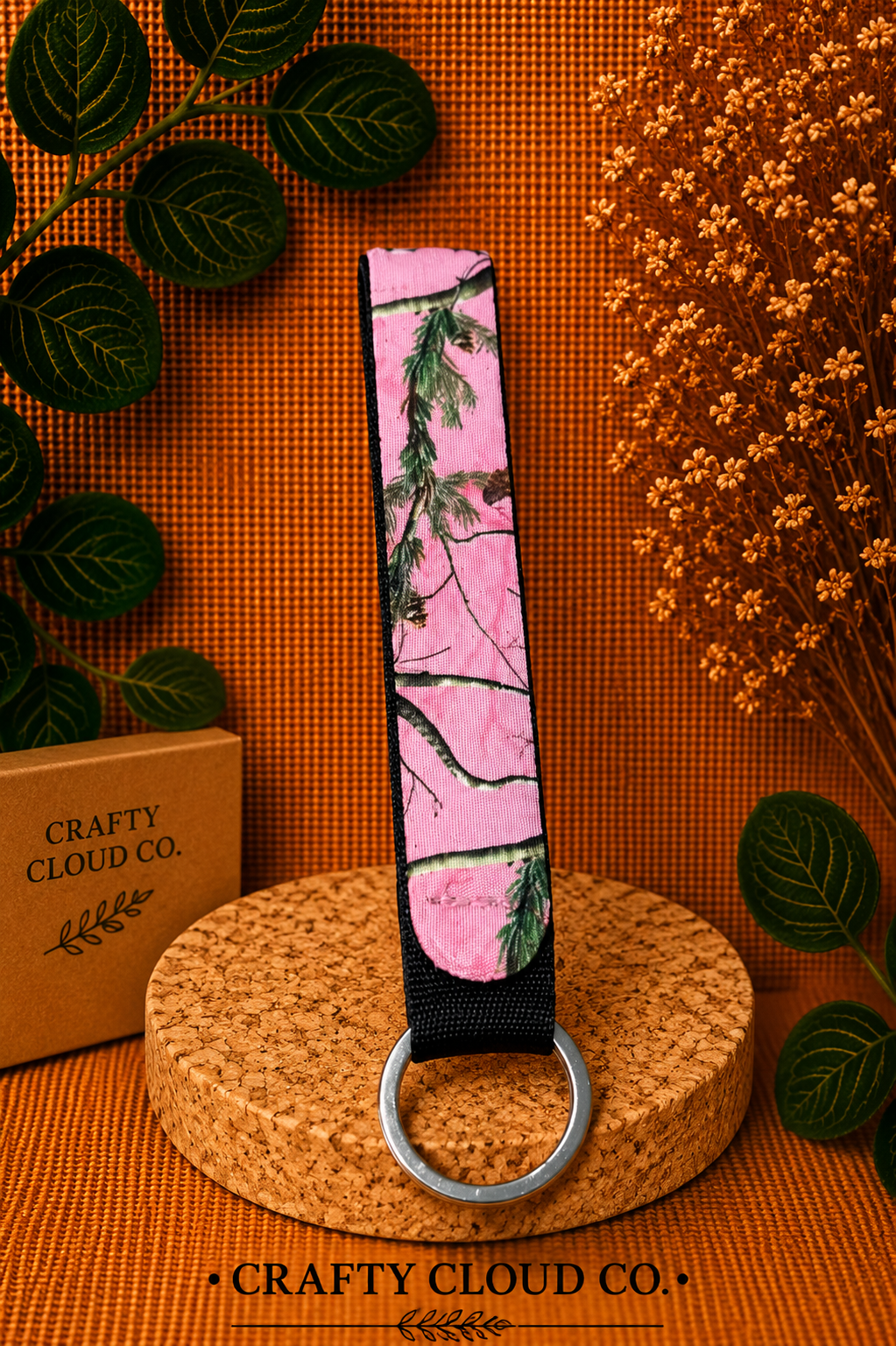 Pink Camo Wristlet
