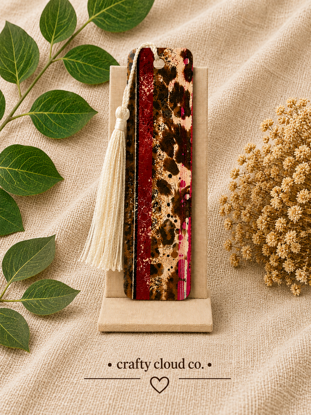 Rustic Leopard Splash Bookmark