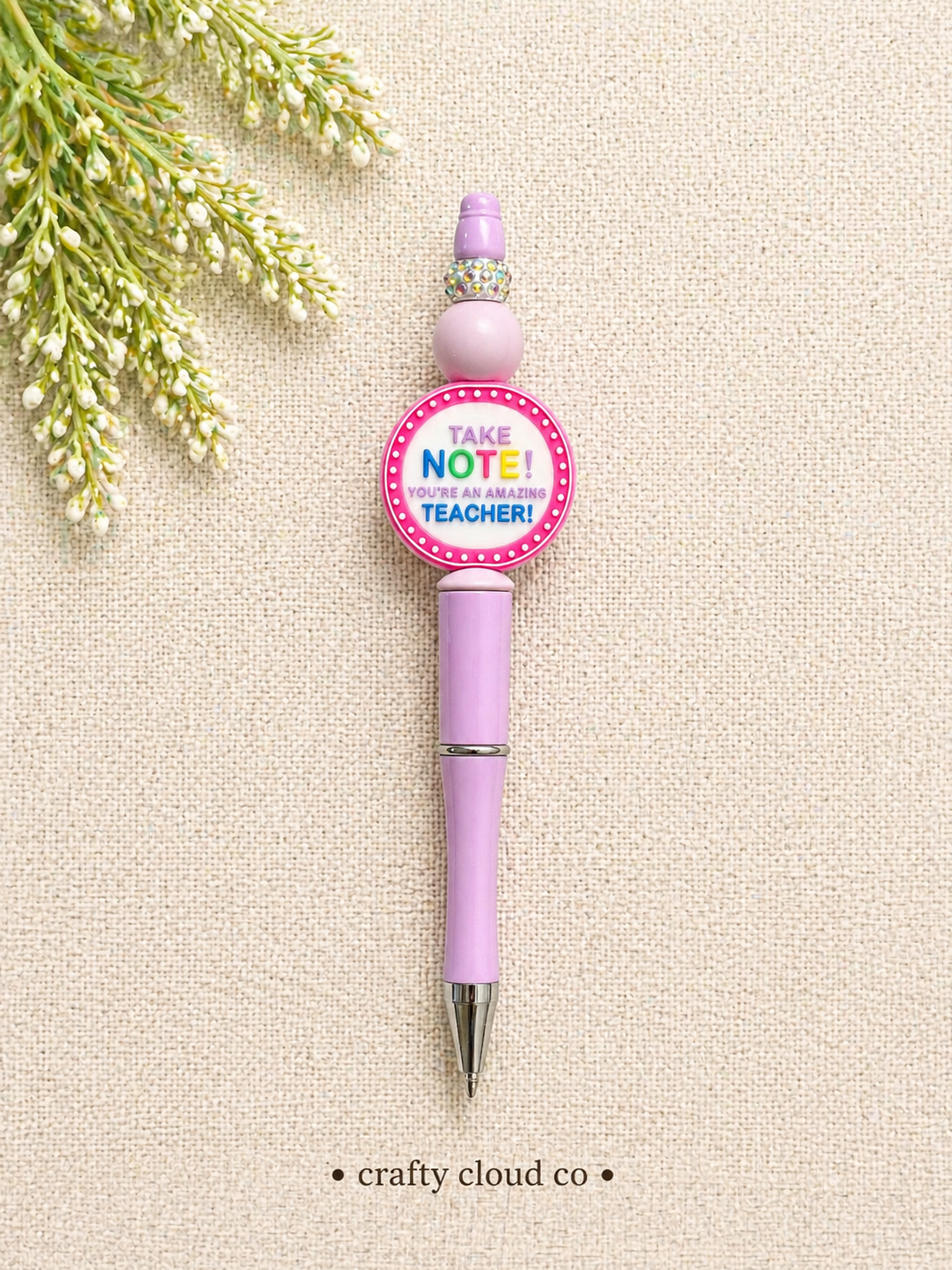 Take Note! Teacher Appreciation Beaded Pen