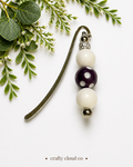 Purple Polka Dot Beaded Bookmark