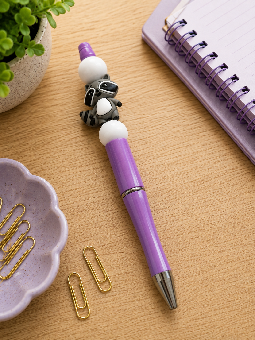 Raccoon Beaded Pen