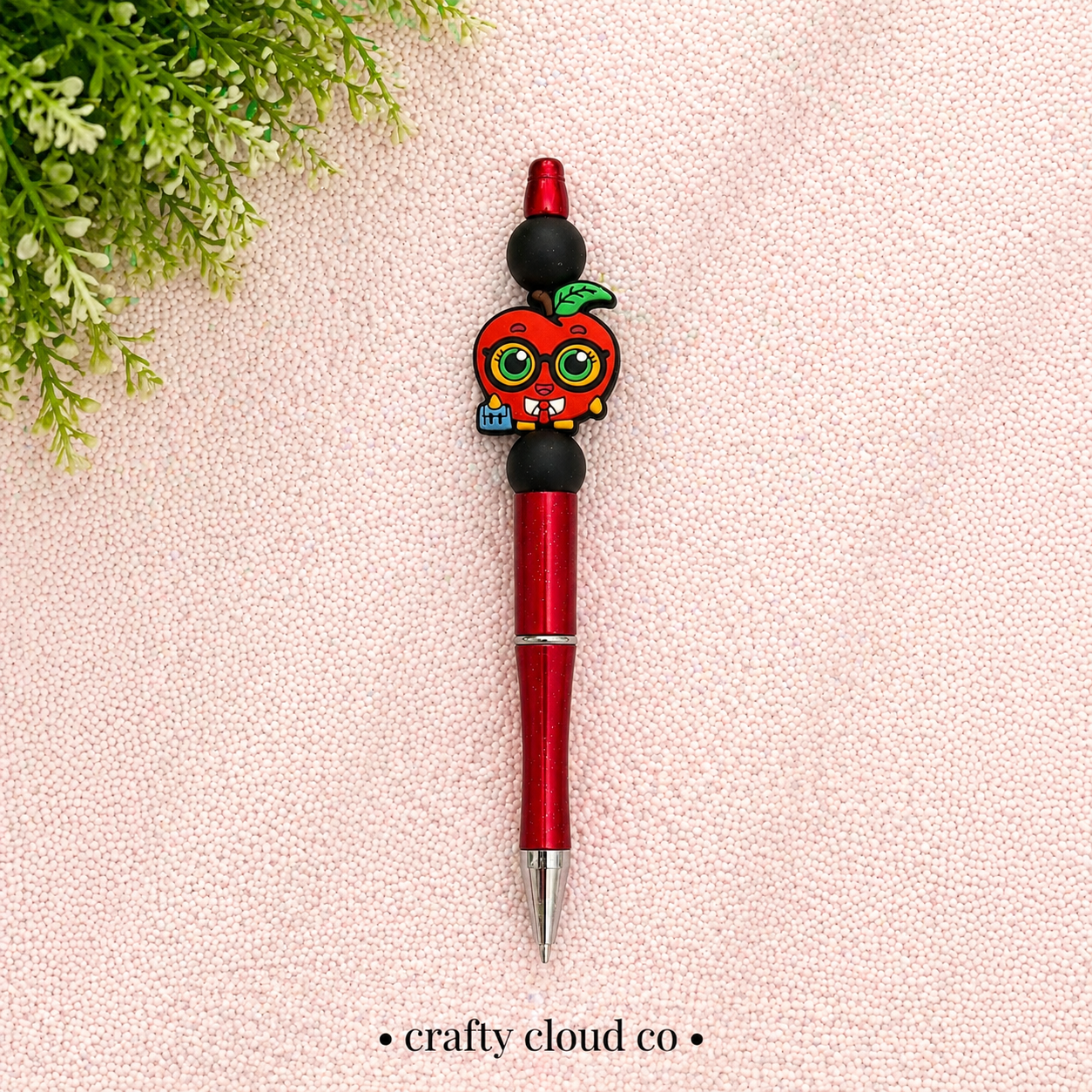 Teacher’s Apple Beaded Pen