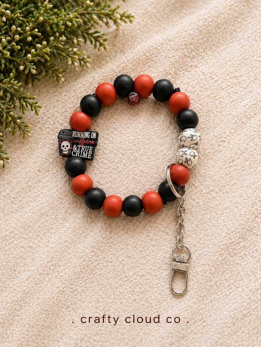 Running on Caffeine & True Crime Wristlet
