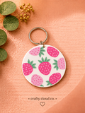Strawberry Pattern Keychain