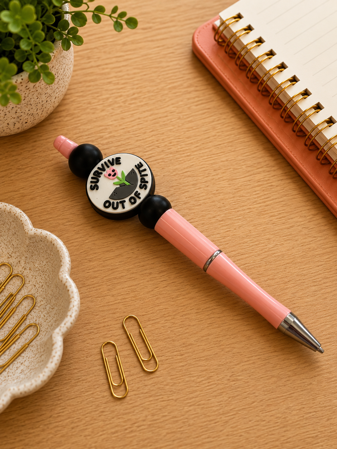 Survive Out of Spite Beaded Pen