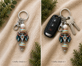 Western Skull Beaded Keychain