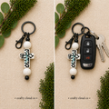 Faith Cross Beaded Keychain – Christian Inspirational Keychain