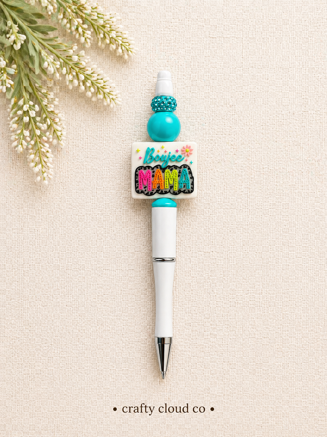 “Boujee Mama” Beaded Pen
