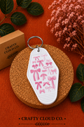 Pink Bow Collection Motel Keychain